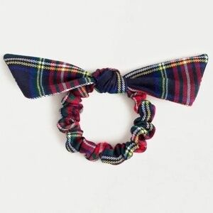 NWT  J. Crew Tartan Plaid Hair Tie BOW Scrunchie